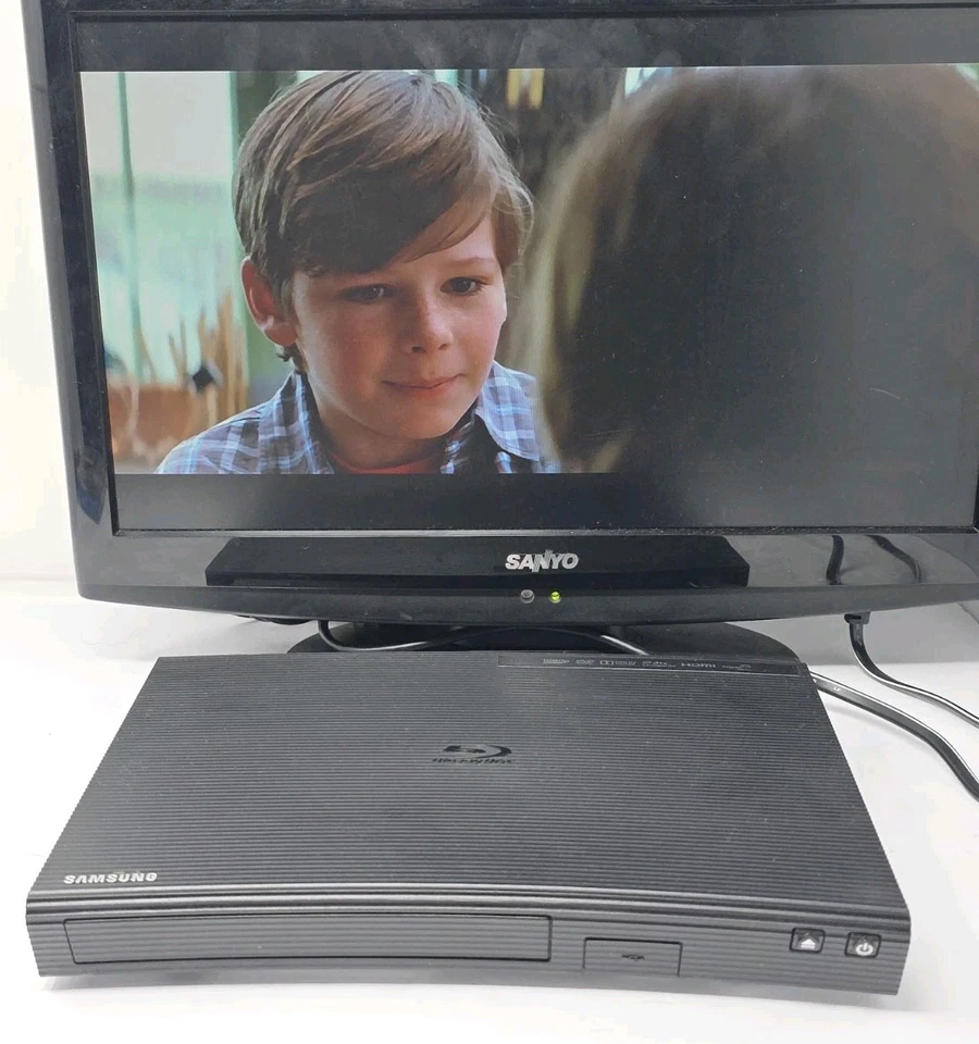 Reproductor de DVD Blu-ray curvo Samsung BD-J5100 Wi-Fi SIN CONTROL REMOTO probado funciona 322A Foto 4 de 4