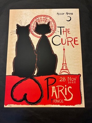 The Cure Poster Paris France 2022 RARE SIGNED BY ARTIST #37/200 Buhler Vinyl rsd
