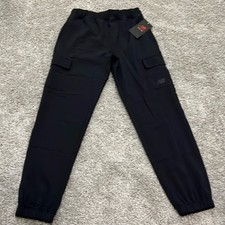 New Balance Boys Black Athletic Cargo Joggers M Medium 10 12 NWT
