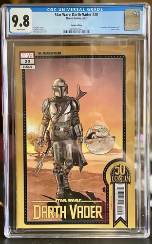 STAR WARS: DARTH VADER #20, CGC 9.8, 1st MANDALORIAN Cover & 1ST GROGU.