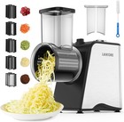 Electric Cheese Grater - 250W Electric Slicer Shredder Salad Maker with 5 Blades