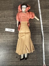 Antique German China Head Lady Doll 10.5 Molded Hair Porcelain OBO X-1202