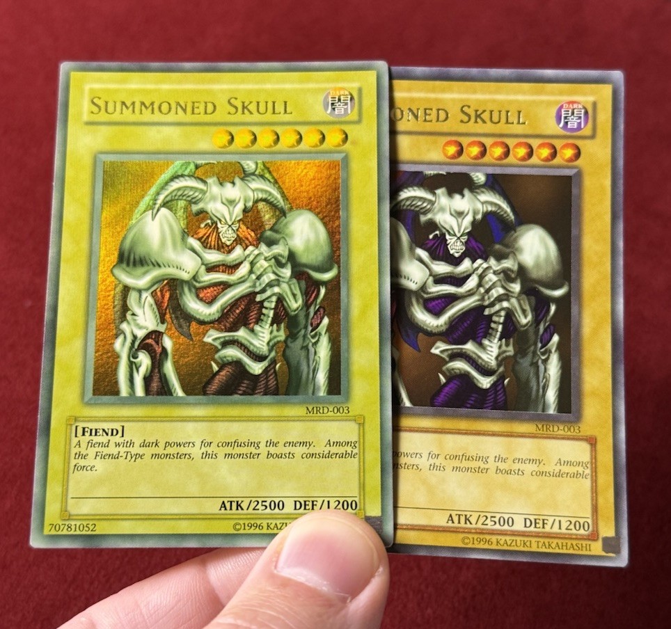 YuGiOh Summoned Skull Heavy Faded Misprint MRD-003 Metal