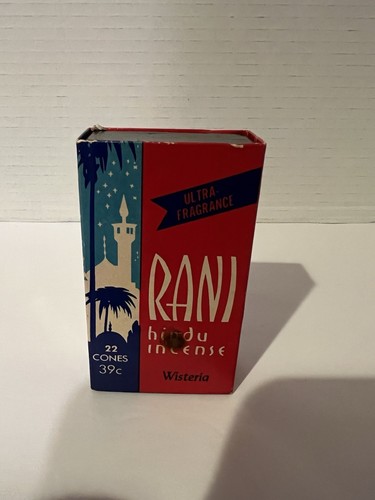 Vtg-1948 RANI Hindu Incense Wisteria Scent Chicago-w/3 Mini Match Books/2 Cones - Picture 3 of 14