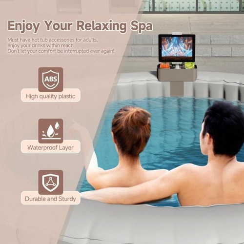 Tackle Organizer Adjustable Hot Tub Tray Multifunctional Drink Tray - Picture 3 of 6