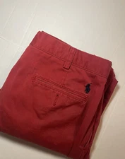 Men's Polo by Ralph Lauren Classic Polo Chino  Pants Red Size 34x30