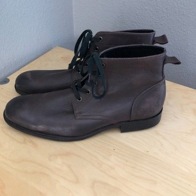 GORDON RUSH Dover Leather Chelsea Boot Men s size 11.5 Deep Brown Moto Lace Up