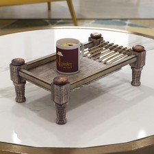 Drewniany skręcony weeny design szopka dekoracyjny talerz do serwowania przekąsek i kawy