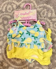 Bmagical by Btween Girls Lemons Ruffle Two Piece Bikini set of 2 Size 5 NWT