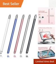 5-Piece High Precision Stylus Pen Set for Touchscreens - iPhone/iPad Compatible