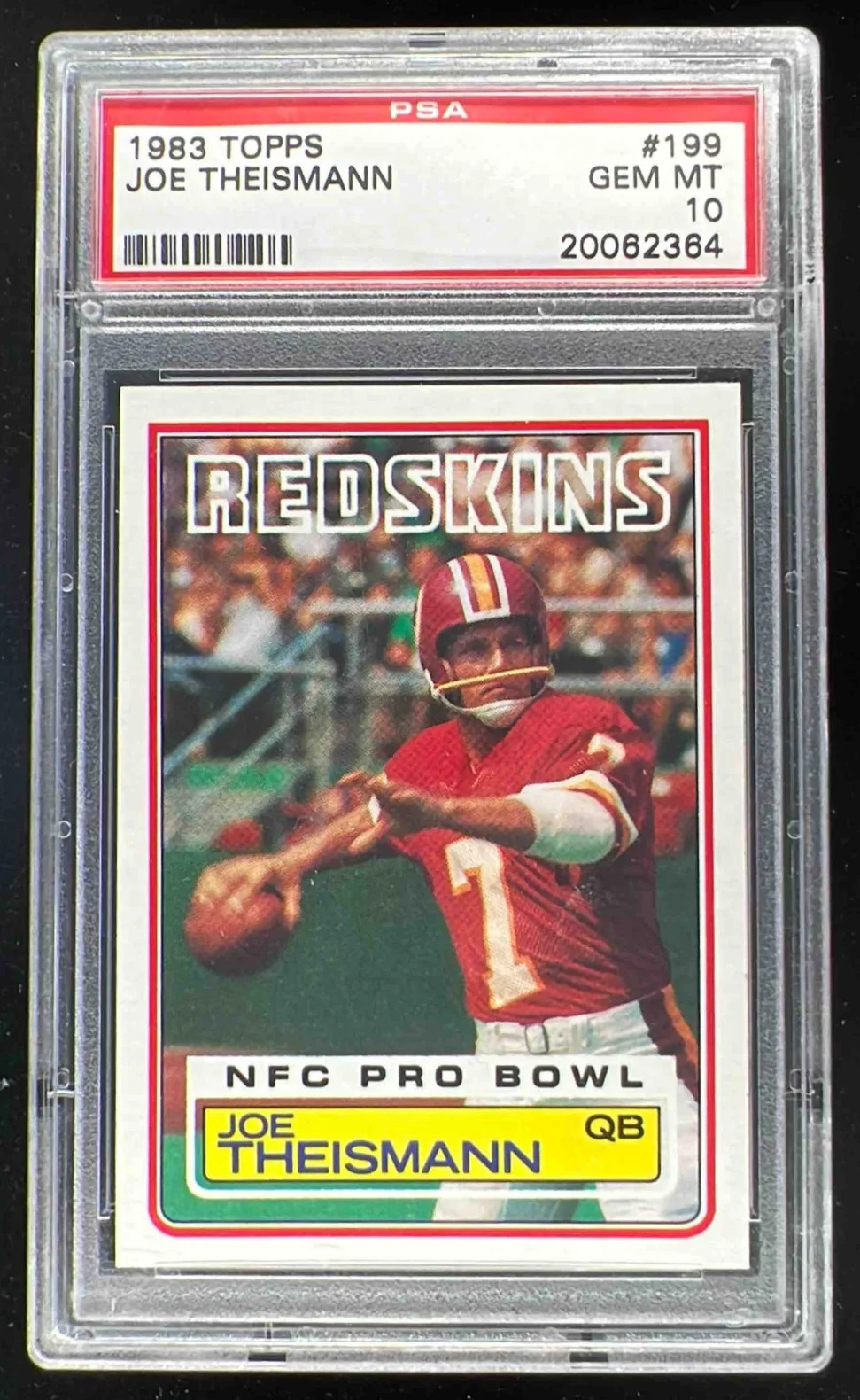 1983 Topps #199 Joe Theismann PSA 10
