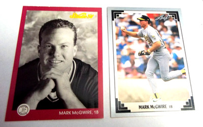 Mark McGwire (2) 1991 Leaf cards - (1) #487 - AND - (1) Studio #106 - FREE Ship