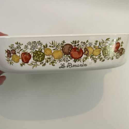 "Cazuela cubierta vintage Corning Ware Le Romarin Spice Of Life 10"" años 70" - Imagen 11 de 21