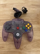 Nintendo N64 Clear Atomic purple Controller OEM Funtastic TIGHT STICK