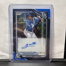 2024 Bowman - Chrome Mega Box Autographs Adrian Santana #BMA-AS Blue /150
