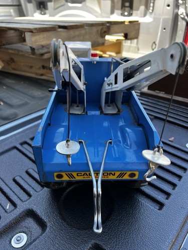 Vintage classic Blue Mighty Tonka Tow Truck Double Boom Wrecker c1976 18.5” L - Picture 8 of 17
