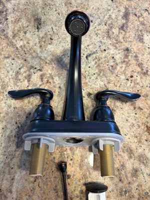 #ad Delta Porter 2 Handle Bathroom Faucet Oil Rubbed Bronze Used $40.00