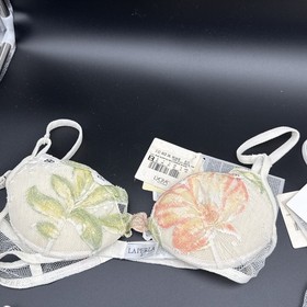 NWT Vintage La Perla Caresse Floral Embroidered Mesh Lingerie Set