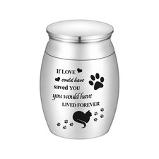 Small Cat Urn for Ashes 1.57 Inches Tiny Cremation Urn Mini Pet Paw Keepsake ...
