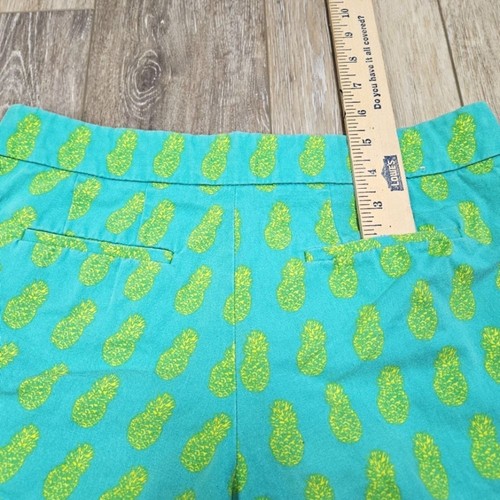 J. Crew Bundle 2 Pairs Chino Shorts Low Rise Women's 0 Navy Pineapple Turquiose - Picture 12 of 12