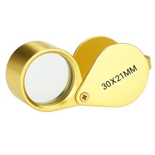 30X Jewelers Loupe Magnifier Magnifying Jewelry Loop Coin Pocket Eye Glass Gems