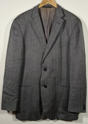 Z ZEGNA leichtes Anzug Sakko Herren 44R Seidenmischung grau Shadow Twill formell