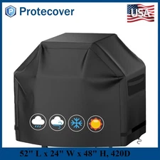 BBQ Gas Grill Cover Barbecue Waterproof Outdoor Heavy Duty UV Protection 52 Inch
