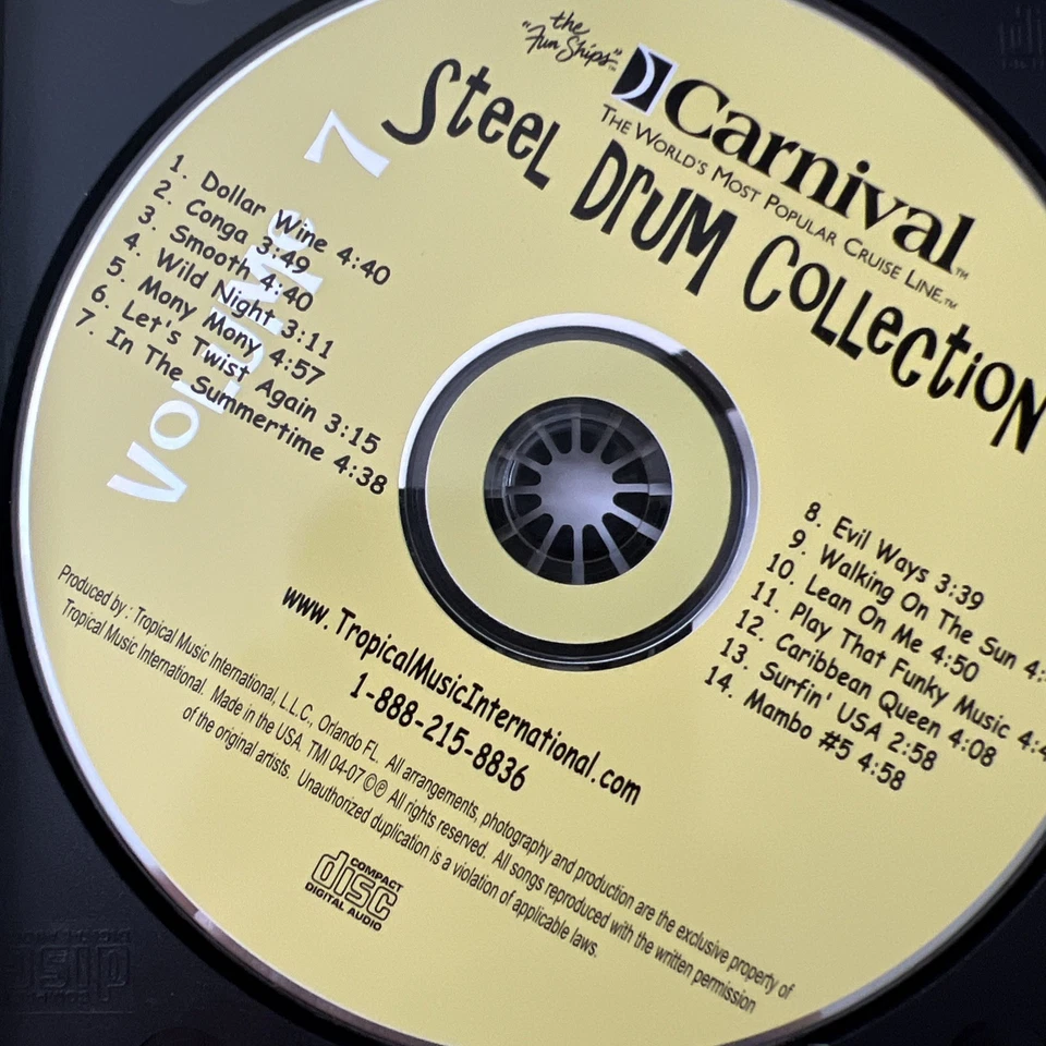 2006 Carnival Cruises Steel Drum Band Collection Vol 7 Hot Tropical Party CD Foto 3 de 4