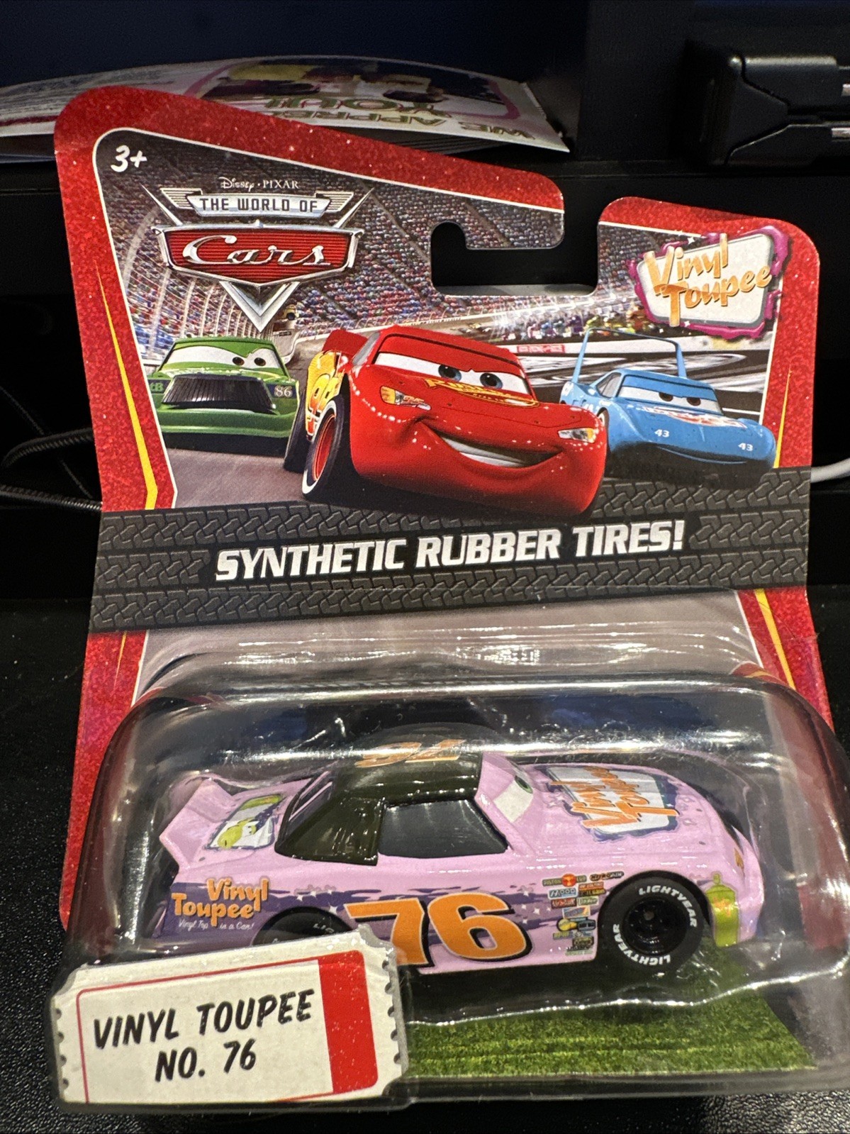Disney Pixar Cars Vinyl Toupee No. 76 - 2009 Synthetic Rubber Tires NIP