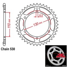 JT Sprockets Steel Rear Sprocket - 46T - JTR479.46