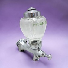 Antique Palmolive Glass  Chrome Hotel Soap Dispenser, 1930's VTG PAT 1904756