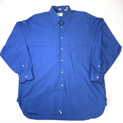 Lorenzini Designer Long Sleeve Blue Dress Shirt Men s 16 41R Made in Italy EUC