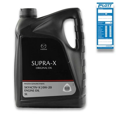 5L Original MAZDA Öl Supra-X 0W-20 Motoröl Hochleistungsöl für SKYACTIV Motoren