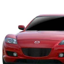 For Mazda RX-8 2004-2008 APG 1-Pc Black 8x6 mm Horizontal Billet Main Grille