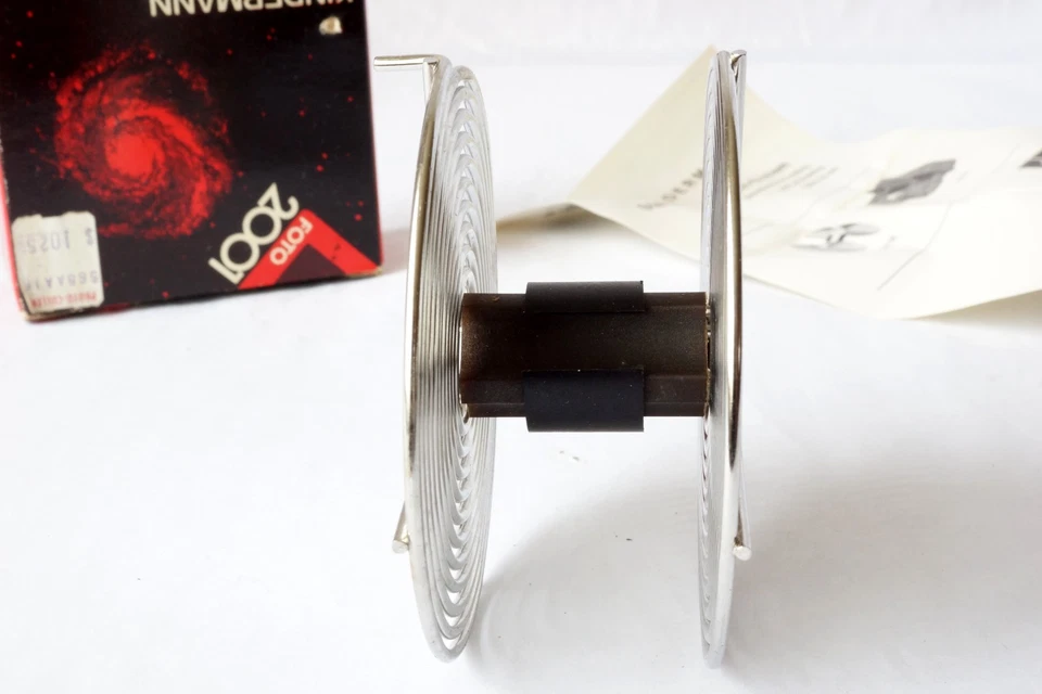 Carrete de desarrollo Kindermann Foto 2001 35 mm acero inoxidable 23196 nuevo en caja Foto 2 de 4