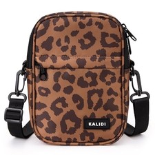 KALIDI Crossbody Sling Bag for Women Men Travel Multi Position Small Leopard