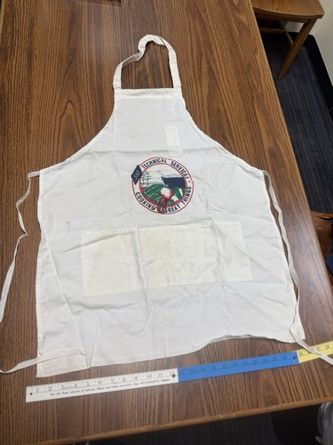 S&W Technical Services Old Vintage Canvas Kitchen Apron “Cooking Great Things” - Picture 1 of 10