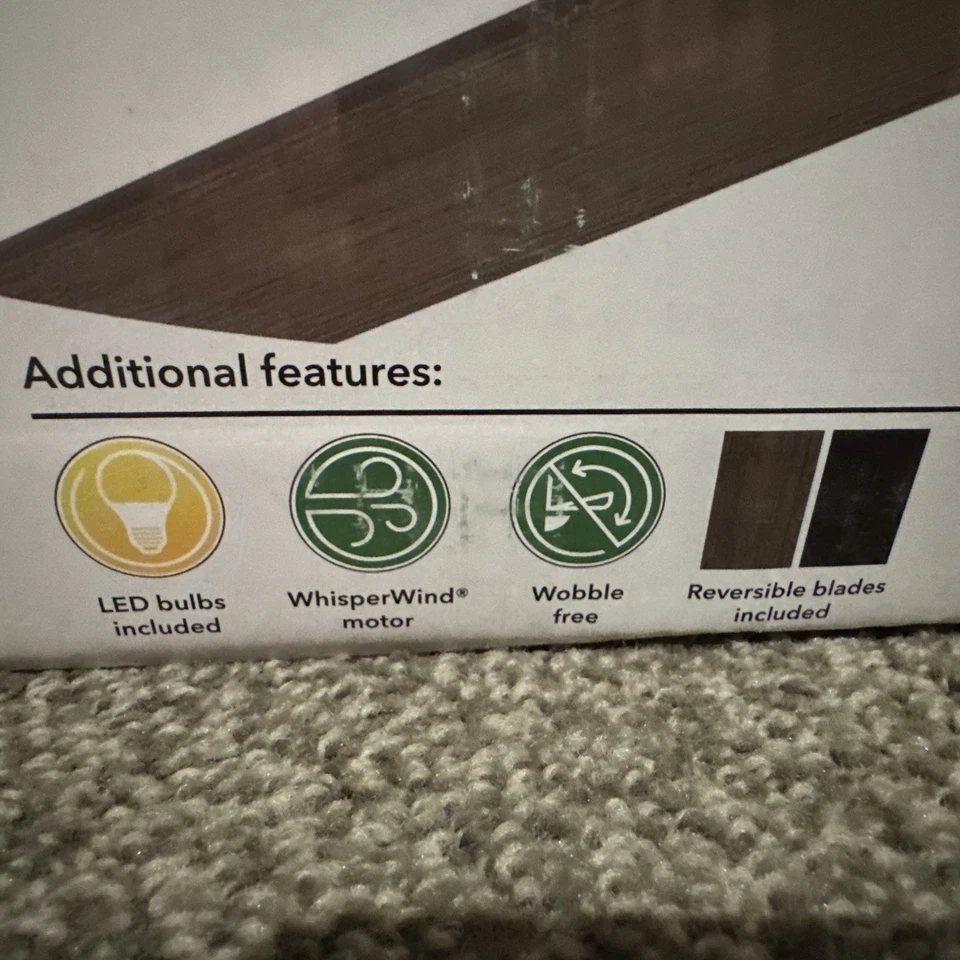 Hunter Fan - Beck 42" Ceiling Fan w/ LED Light Kit &Pull Chain-Matte Black - Image 3 of 4