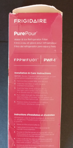 Filtro frigorifero acqua e ghiaccio Frigidaire FPPWFU01 PurePour PWF-1 - Foto 8 di 21