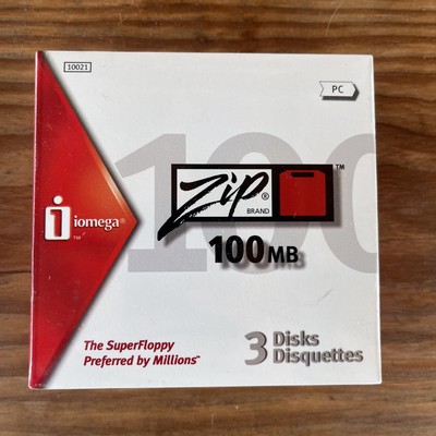Iomega Zip Disk Drives for PC/MA, 100 MB, 3 disks in unopened box