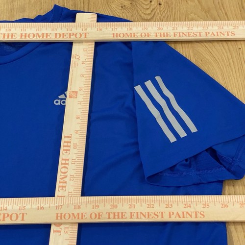 Adidas Own The Run running performance shirt 2XL blue White Stripes Pickleball - Picture 7 of 8
