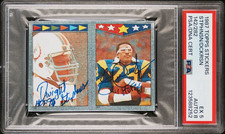 1987 TOPPS STICKERS ERIC DICKERSON #282 & DWIGHT STEPHENSON #142 ~AUTOGRAPHED!~