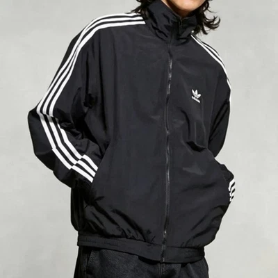 $80 Adidas Originals Firebird TT Track Jacket Black/White Full Zip Men's L - Image 1 of 4