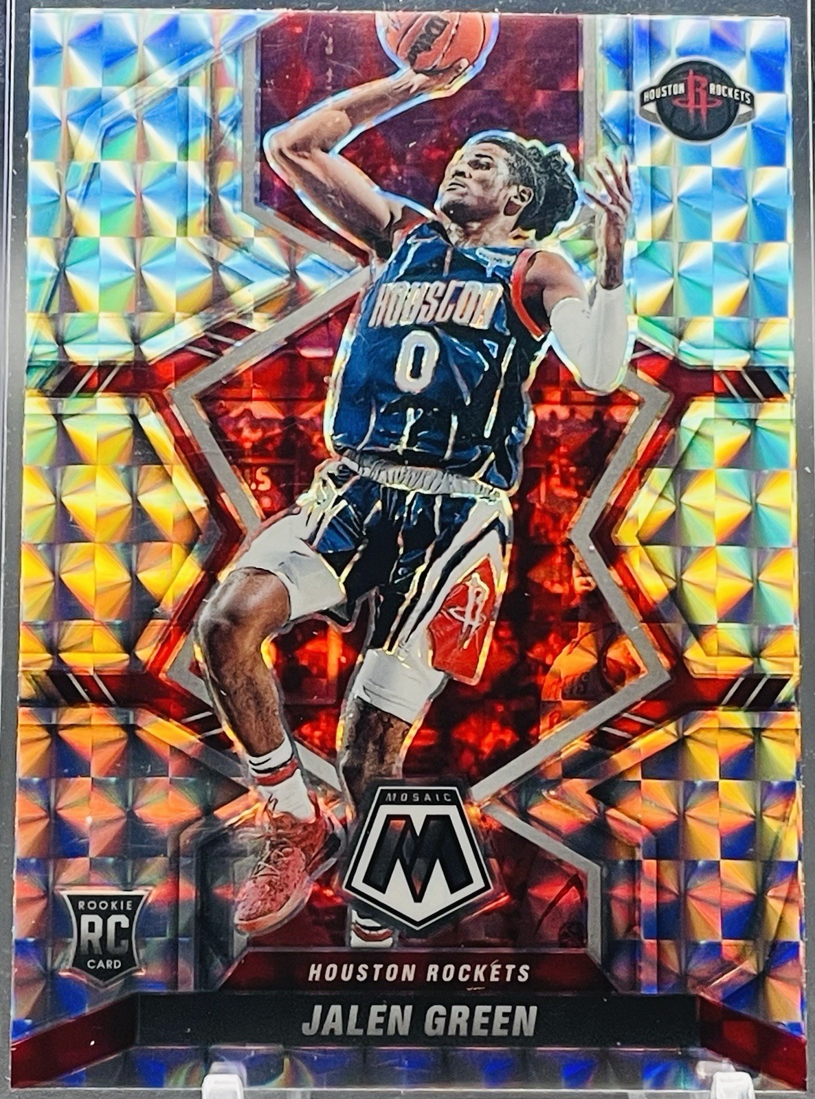 2021 Panini Mosaic - Silver Mosaic Prizm #206 Jalen Green (RC)