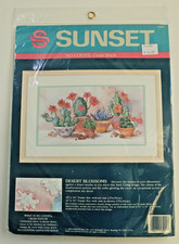 13901 DESERT BLOSSOMS Sunset by Dimensions NO COUNT Cross Stitch Kit 1989