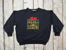 VTG Christmas Gift Box Themed Embroidered Nutcracker Crewneck Sweatshirt - Sz M