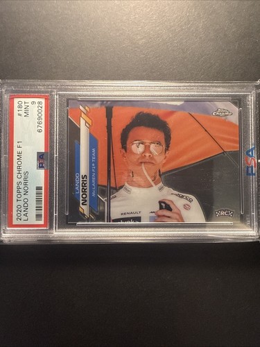 2020 TOPPS CHROME F1 #180 LANDO NORRIS RC ROOKIE PSA 9 MINT - Picture 2 of 3