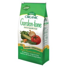 Espoma Garden-tone GT18 Organic Plant Food, 18 lb, Bag, Granular, 3-4-4 N-P-K Ra 2.82 per gallon