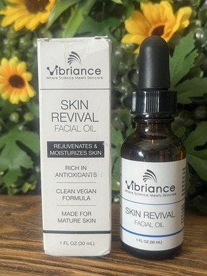Vibriance Skin Revival Facial Oil ~ Rejuvenates & Moisturizes Skin ~Vegan ~ NIB