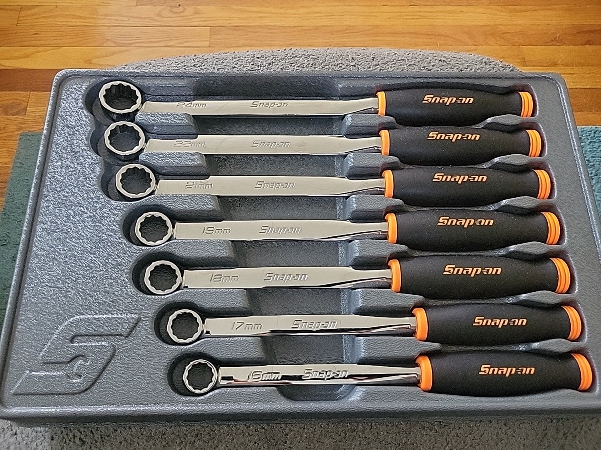 Snap On Tools NEW XDSGM607K1 7pc 12pt METRIC Flank Soft Grip Box